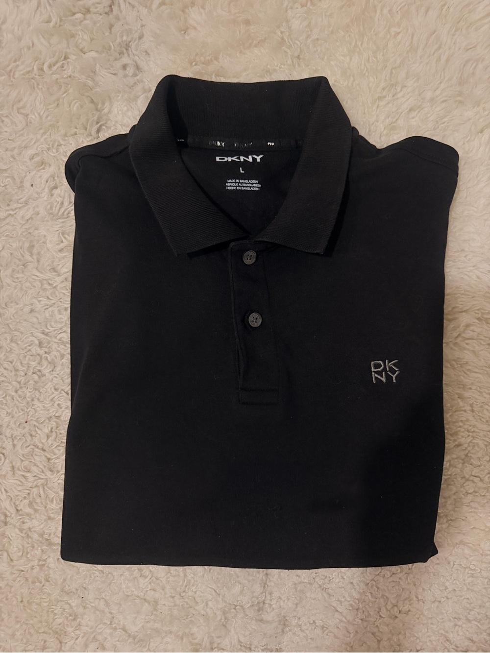 DKNY Men’s Black Polo Shirt L